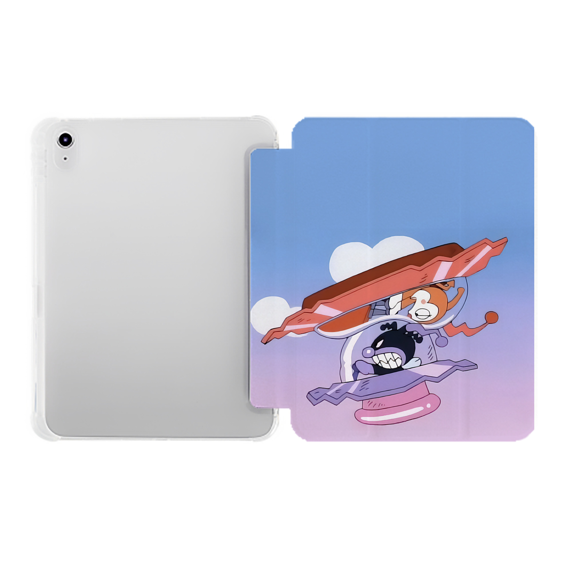 （画像用） アンパンマン Anpanman IPad ケース ペン収納付き 三つ折りスタンド PUレザー×シリコン 対応機種9.5/10.5/10.9インチ